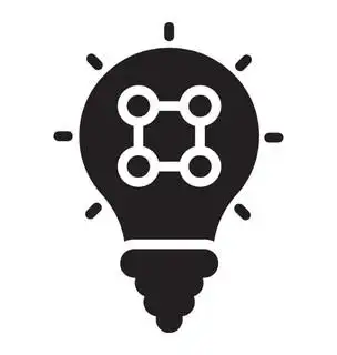 闪闪发光的灯泡,在创意图标矢量内有视觉设计