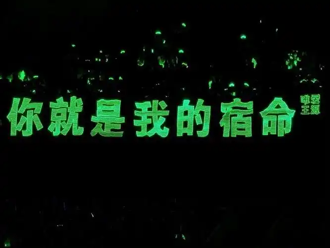 全场绿海见证荣耀,恭喜二字!#王源舞台见