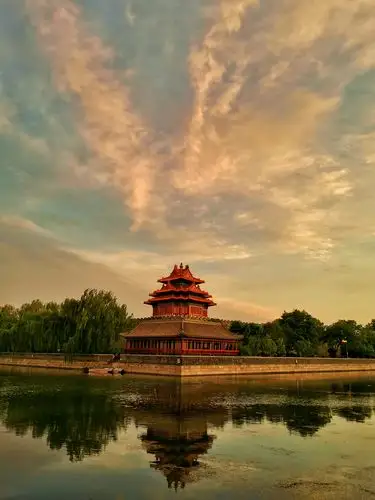 故宫角楼的晚霞