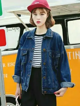 韩版正品牛仔衣搭配