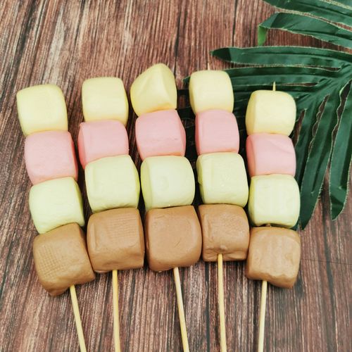 烧烤馒头彩色奶油小馒头儿童油炸小吃商用食材包点