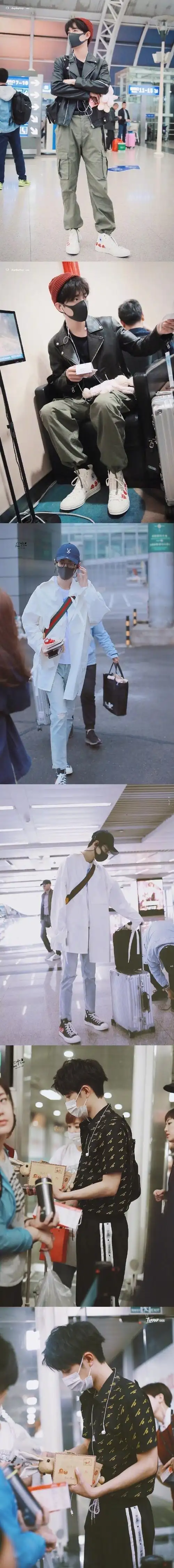 肖战机场穿搭大片合集9615超绝气质hold住各种风格 帅气满分99