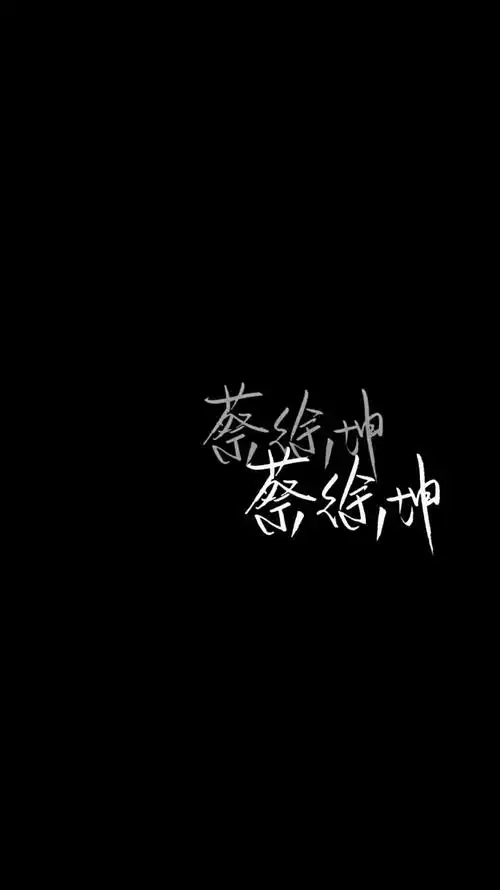 蔡徐坤 文字壁纸