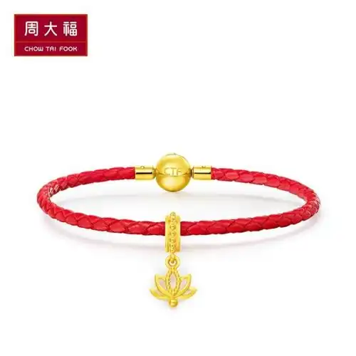 周大福x西游记女儿国莲花转运珠足金黄金坠r21278