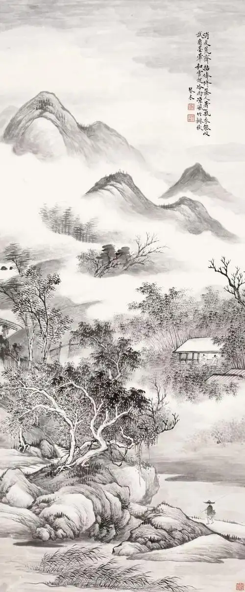 吴琴木传统山水画