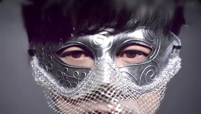 男士朋克夸张 银色简约蒙面歌手唱将万圣节假面舞会面具男款抖音