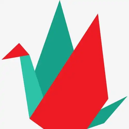 关键词  千纸鹤绿色卡通折纸