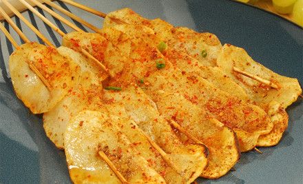 光头烧烤土豆串5串户外烧烤食材配送bbq野餐烤串肉串半成品