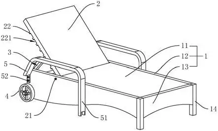 一种可移动式躺椅的制作方法