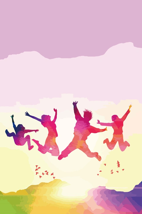 活力青春人物剪影