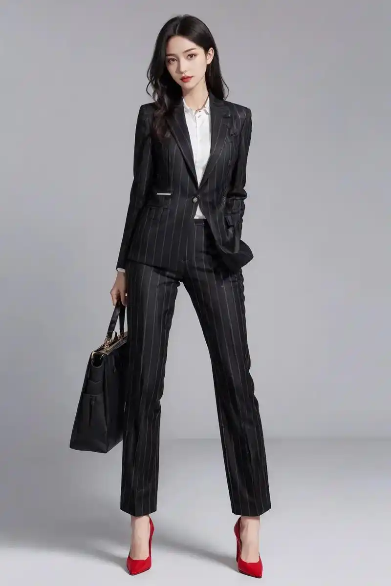 时尚干练:西服套装推荐.为职业女性打造的西服套装,剪裁得体, - 抖音