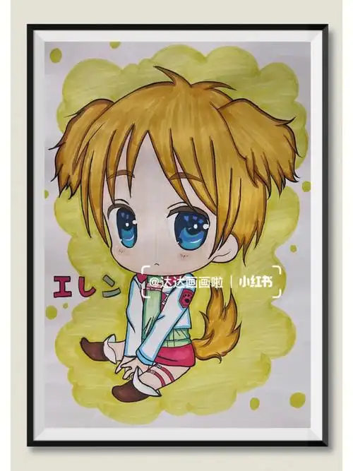 绘画马克笔手绘动漫人物分享77步骤