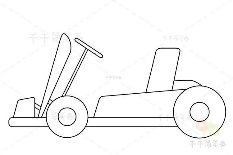 卡丁车简笔画