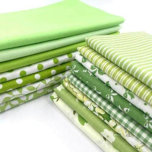 斜纹小清新田园纯棉小碎花绿色花布格子布料手工全棉棉布桌布