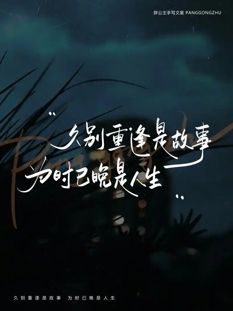 久别重逢是故事 为时已晚是人生.#手写文字 #文案 #文字视 - 抖音