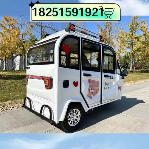 电动三轮全篷车前减震老年代步车小型家用三轮车框架减震全篷车