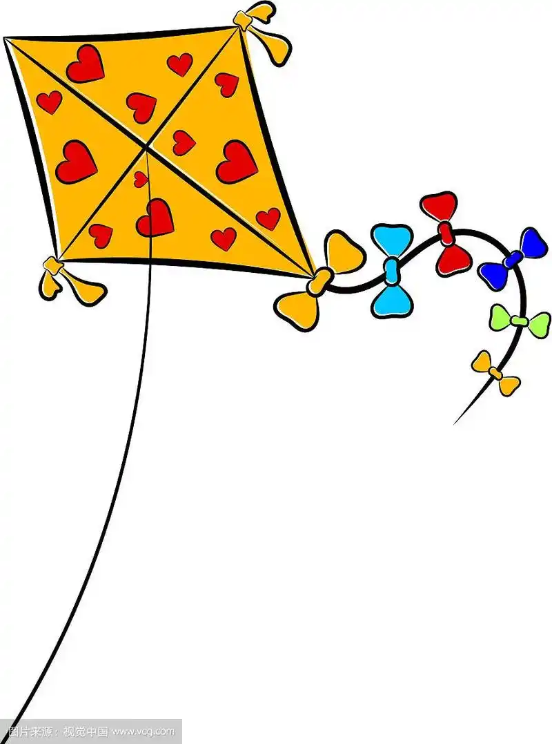 一个风筝的卡通插图.eps10