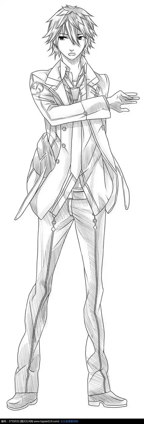 也可做为头像漫画,绘画,帅男,酷男,头像白描化的男生