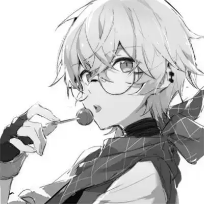 帅气动漫男生头像黑白图片