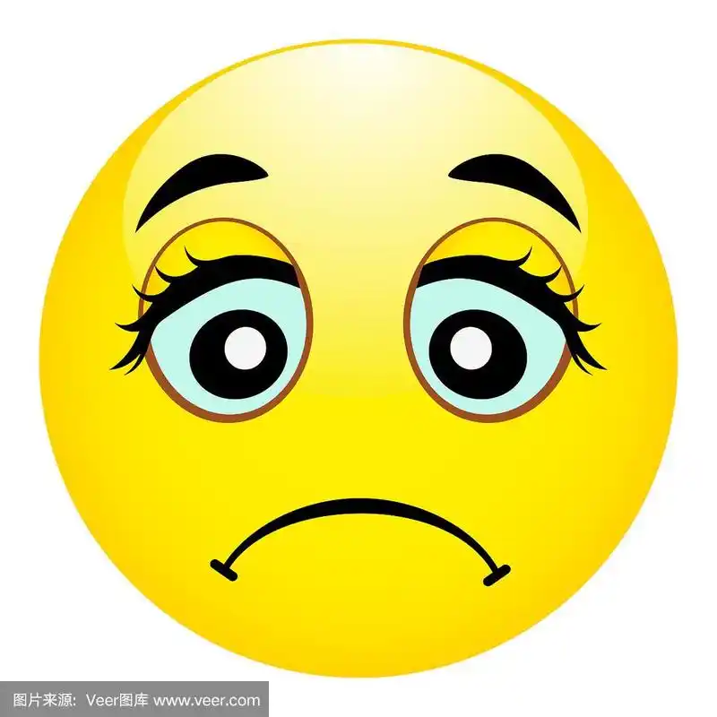 错误的情绪.伤害表情符号.矢量插图微笑图标.