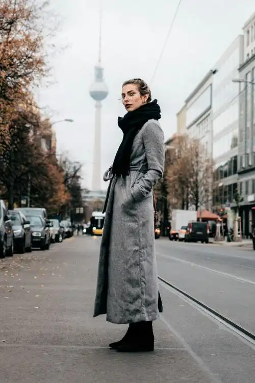 德国时尚博主mashasedgwick搭配欧美街拍英伦秋冬大衣