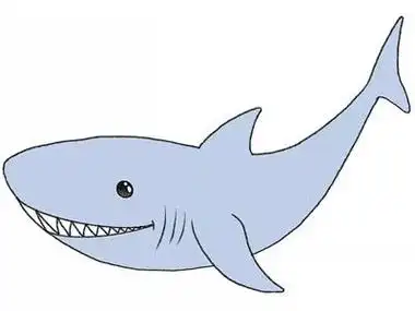 鲨鱼怎么画好看 3-6岁儿童鲨鱼绘画简单又可爱