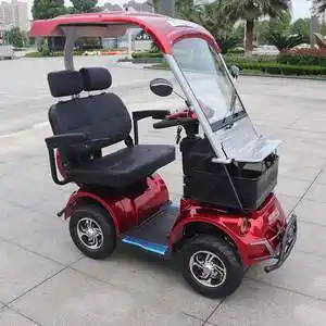 智能助力电动车小巴士e100双人座老年人代步车四轮残疾电瓶车老人