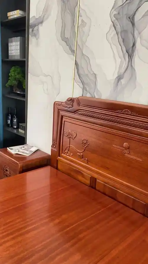 眷森床明清仿古格木实木床18米雕花床头双人床古典金玉大床实木家具床