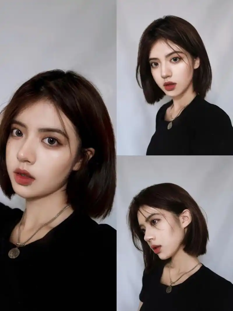 适合长脸圆脸的短发发型 超显气质的短发发型 天津美发 天津木马烫 长