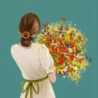 最新唯美温柔的捧花女生背影_唯美图片_我要个性网