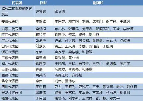 双副国级配置!这个代表团的团长副团长都是副国级