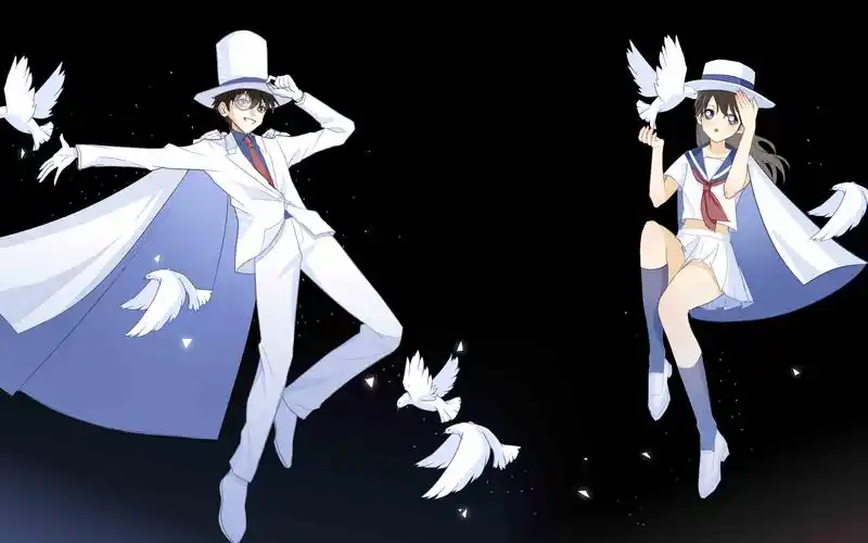 板绘怪盗基德和青子原速