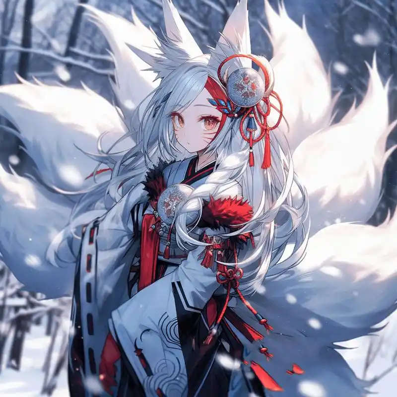 这么美的九尾狐女孩,你爱吗?|女生头像