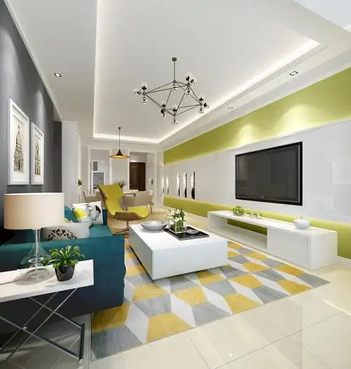 华晖云门 - 北欧风格三室二厅二卫装修效果图 - ***浩设计效果图 - 每