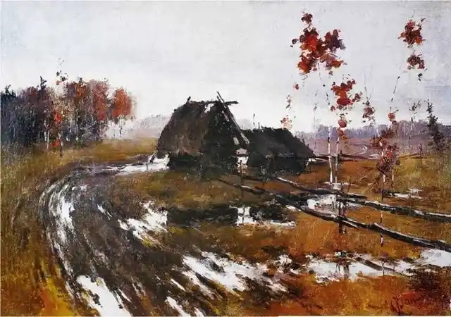 费钦 《乡村风景》 布面油画 23.