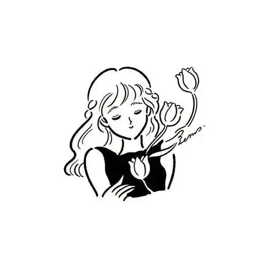 张做头像呢一些简约的手绘线条头像将极简风格进行到底勾勒出可爱图案