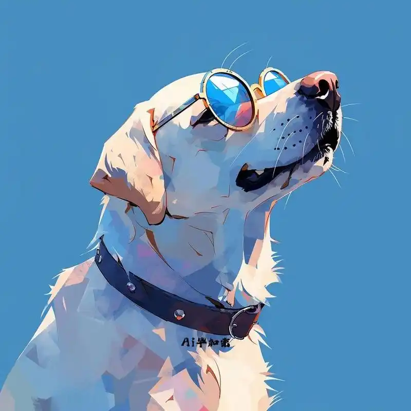 蓝色风暴97戴眼镜拉布拉多头像 温柔帅气的大狗子拉布拉多!