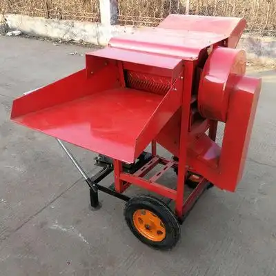 小型稻麦脱粒机黄豆打粒机柴电两用水稻脱粒机农用打谷机打场机