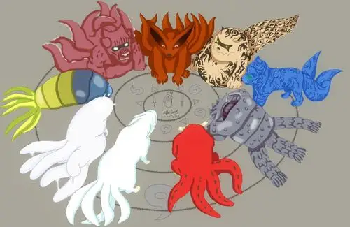 求九只尾兽小时候的彩图