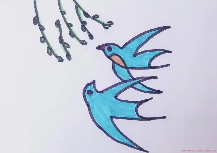 小燕子的简笔画步骤小燕子怎么画简单画法