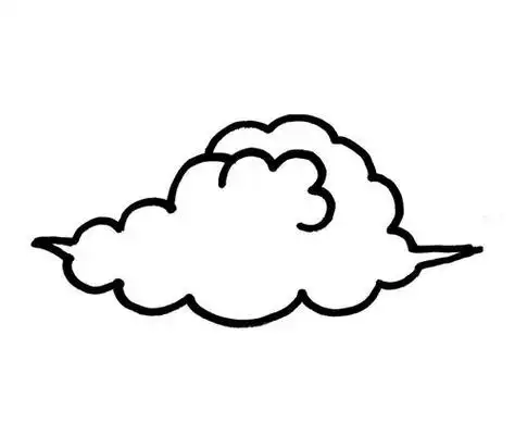 云彩简笔画图片大全 云朵简笔画图片大全