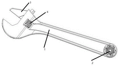 背景技术:扳手是一种常用的安装与拆卸工具,是利用杠杆原理拧转螺栓