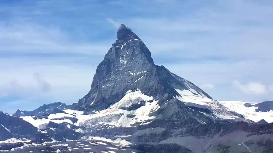 游瑞士马特洪峰 美丽的雪山