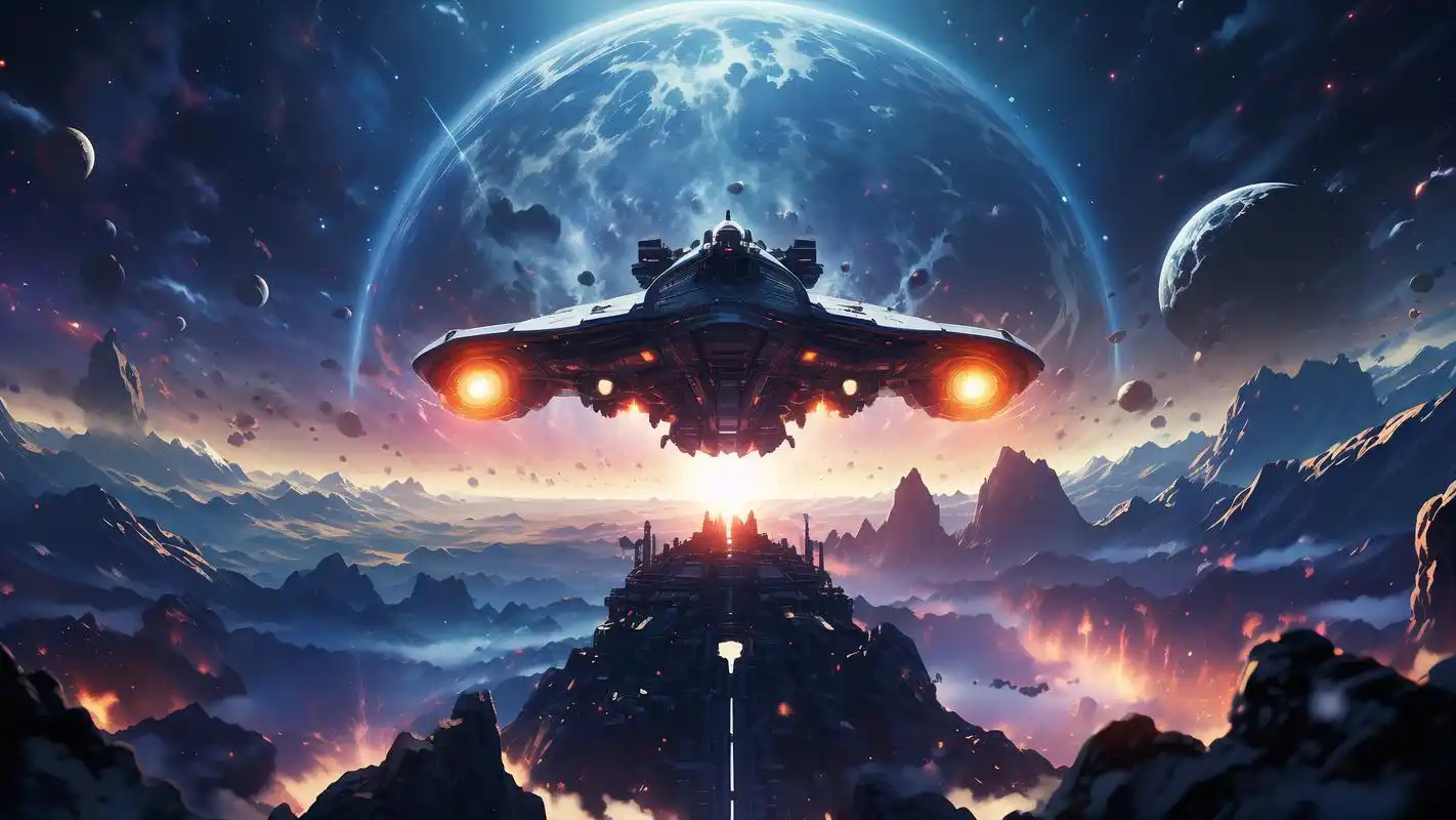 探索宇宙奥秘04 穿越星际,探索无垠的宇宙,这些科幻星空壁纸将带你