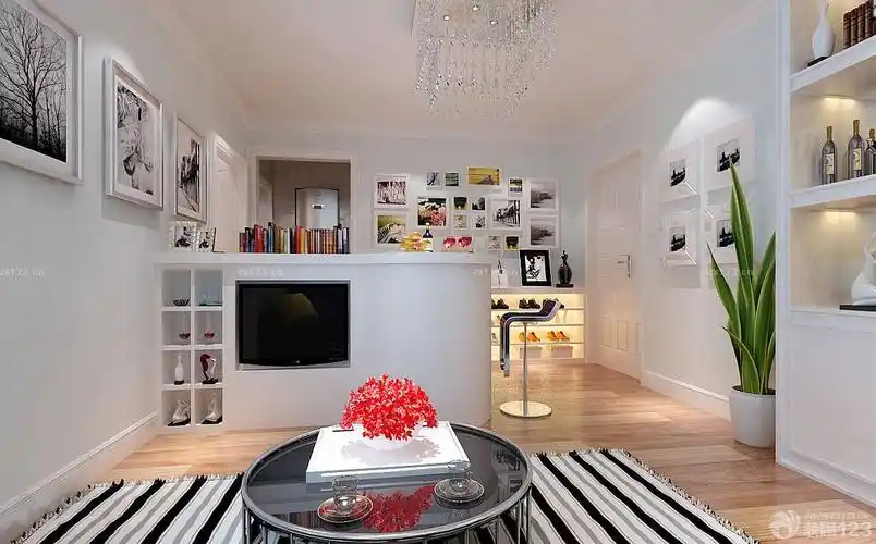 现代50平米紧凑小户型两室一厅装修效果图片_设计456装修效果图