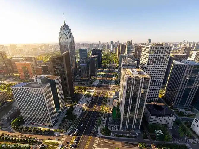 宁波南部商务区日落余晖