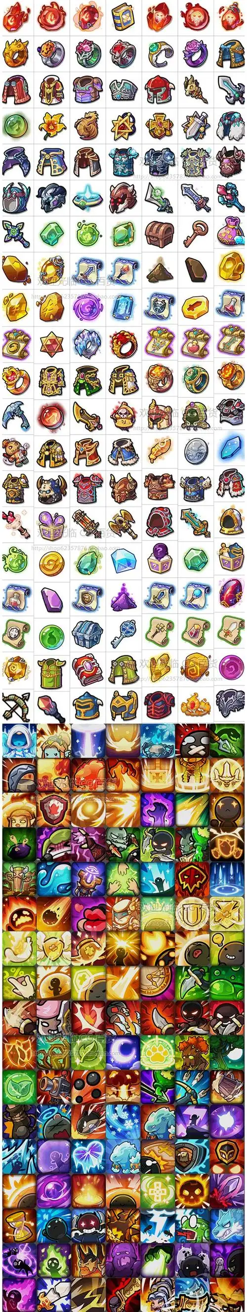 q版魔兽风 icon图标 技能图标 装备道具图标 手游ui素材 游戏资源