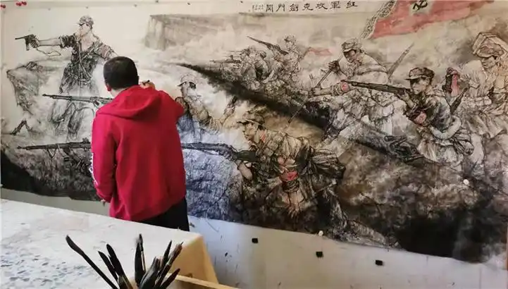 红军攻克剑门关建党100周年广元画展