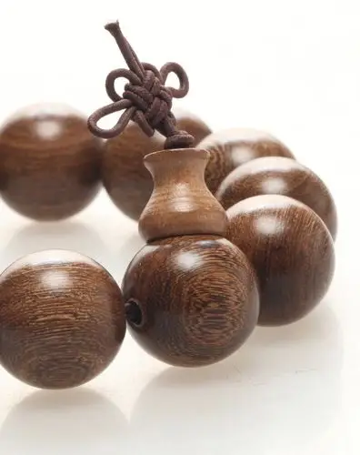 [ 翠润福缘 ] 金丝檀木手链-招财辟邪