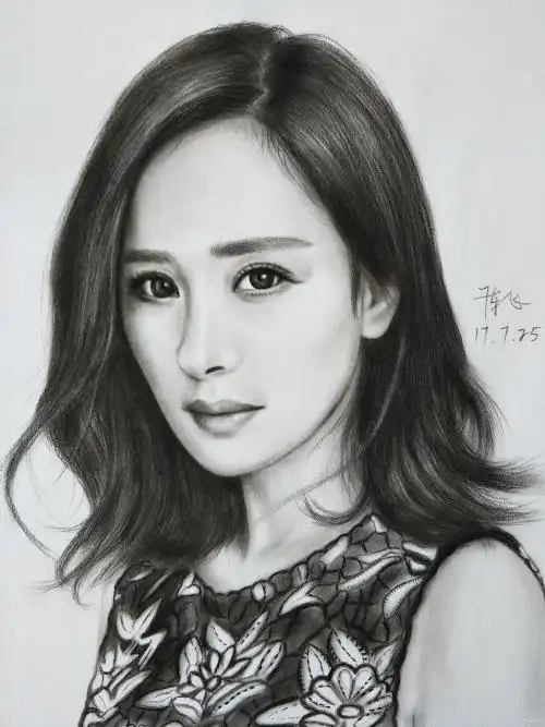 明星肖像剪纸杨幂